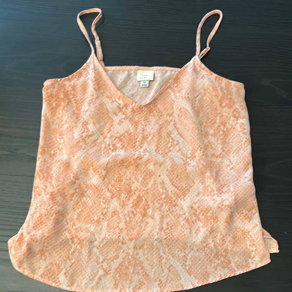 Women's Peach Snake Print Cami Top